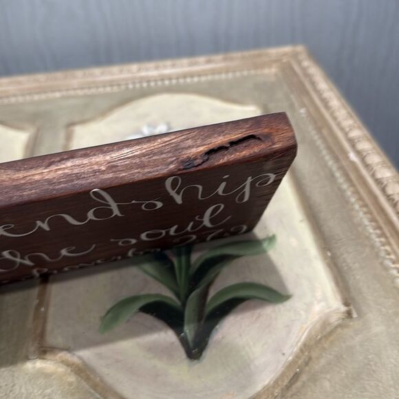 Proverbs 27:9 A Sweet Friendship Refreshes The Soul Rustic Wooden Sign Plaque - Picture 7 of 11